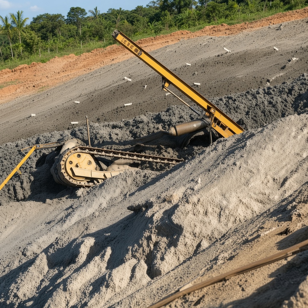 Equipamento em contenção de encosta